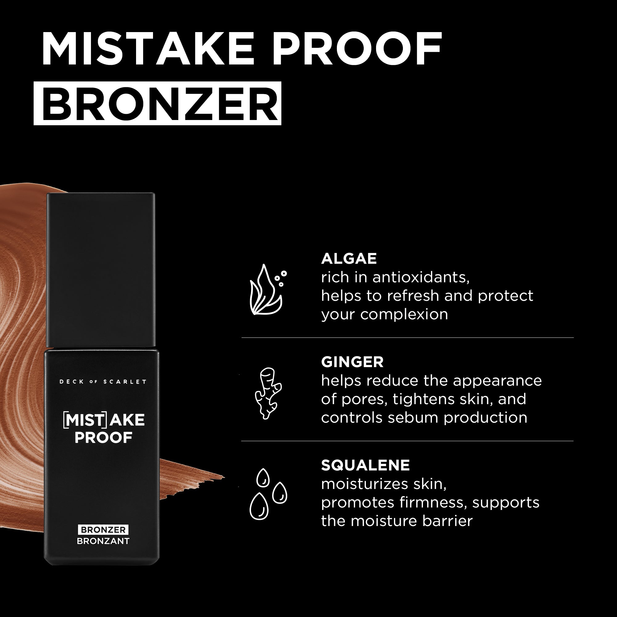 Mistake Proof Natural Bronzer - Deck Scarlet